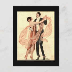 Carte postale vintage Edwardian Dancing Couple