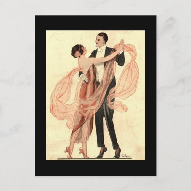 Carte postale vintage Edwardian Dancing Couple (Devant)