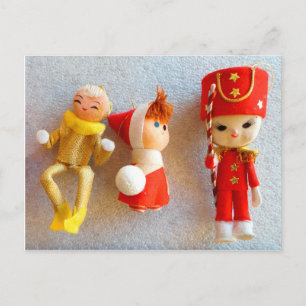 Carte postale vintage ELF ornement CHRISTMAS