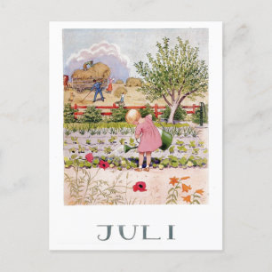 Carte postale vintage Elsa Beskow June