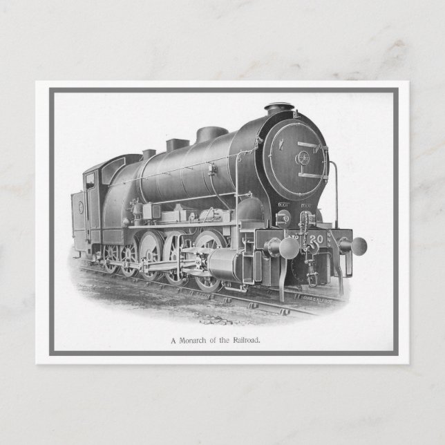 Carte Postale vintage Engraving Train (Devant)