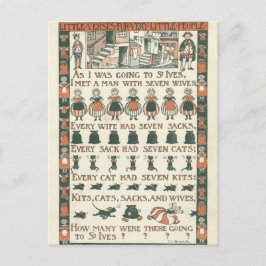 Carte postale vintage Ephemera Nursery Rhyme