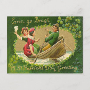 Carte Postale Vintage Erin Go Bragh St Patrick's Day Card