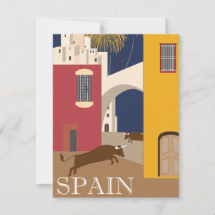 Carte postale vintage Espagne Bull Travel