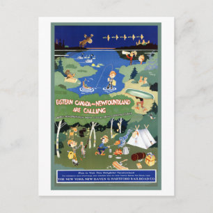 Carte Postale Vintage-Est du Canada et Terre-Neuve