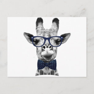 Carte Postale Vintage et drôle Giraffe