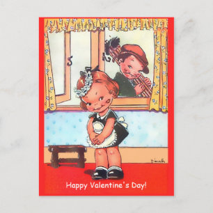 Carte Postale Vintage européenne Valentine Maid, Chimney Sweep c