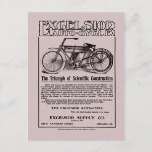 Carte Postale Vintage Excelsior cycle automatique et
