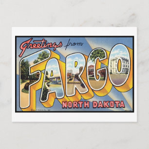 Carte Postale Vintage Fargo, North Dakota