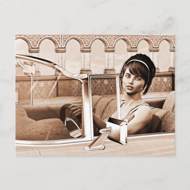 Carte Postale Vintage femme (Devant)