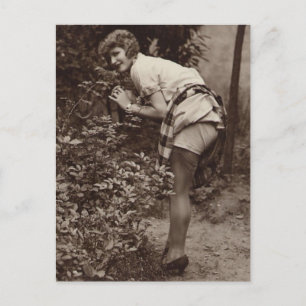 Carte Postale Vintage fille photo osé