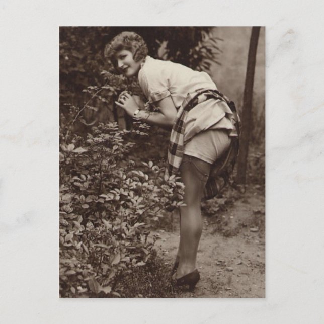 Carte Postale Vintage fille photo osé (Devant)