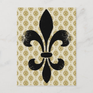 Carte Postale Vintage Fleur de lis