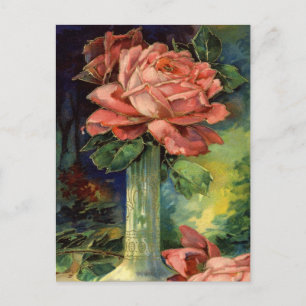 Carte postale vintage Floral Anniversaire