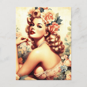 Carte Postale Vintage Florale