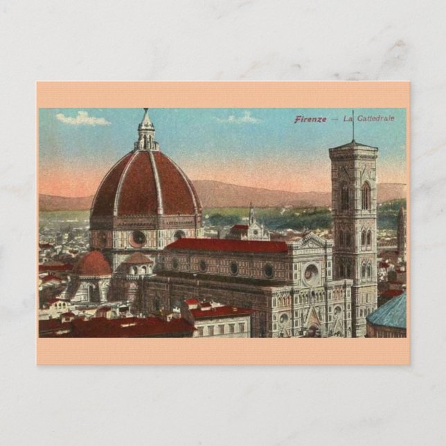 Carte postale vintage Florence Italie (Devant)