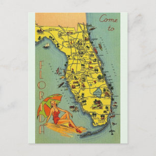 Carte postale vintage Floride