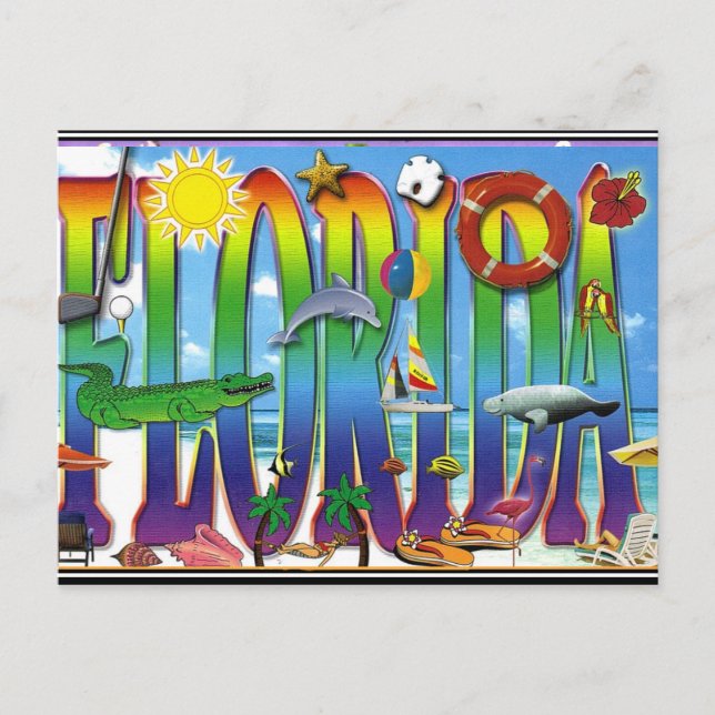 Carte postale Vintage Floride (Devant)