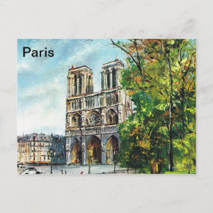 Carte Postale Vintage France, Notre-Dame de Paris