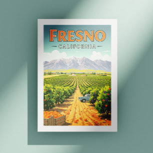 Carte Postale Vintage Fresno Californie