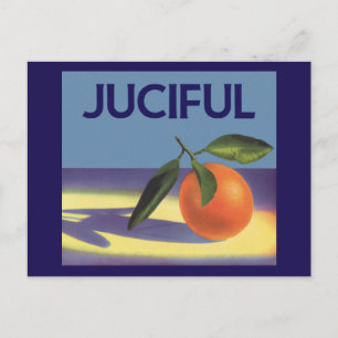 Carte Postale Vintage Fruit Crate Art Étiquette, Oranges juives