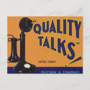 Carte Postale Vintage Fruit Crate Label Art