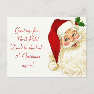 Carte postale vintage Funny Santa Claus