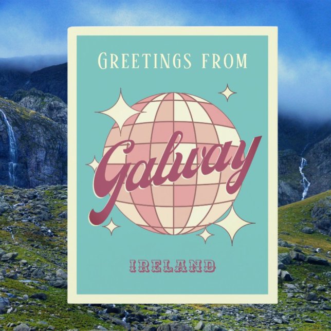 Carte postale Vintage Galway Ireland Retro (Créateur téléchargé)