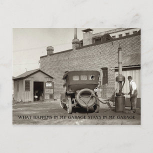 Carte Postale Vintage Garage Service Station  Custom Postcard