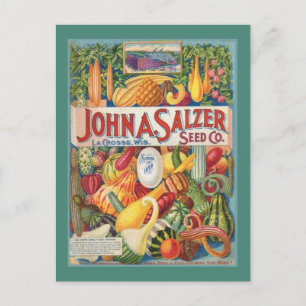 Carte Postale Vintage Garden Seed Packet Post Card