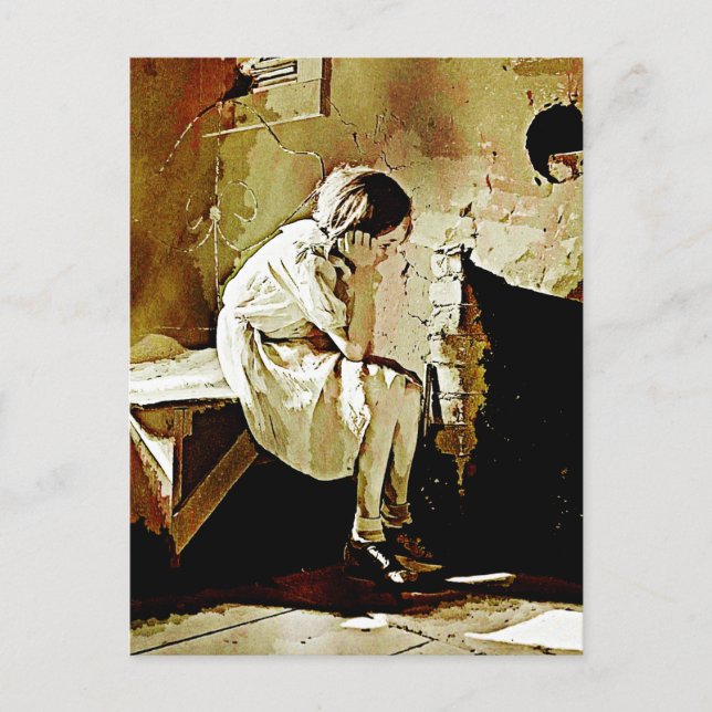 Carte postale vintage Girl by Foyer (Devant)