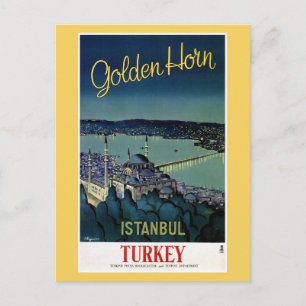 Carte Postale Vintage Golden Horn Istanbul Turquie voyage