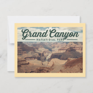 Carte Postale Vintage Grand Canyon Travel