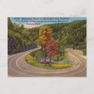 Carte Postale Vintage Great Smokey Mountains North Carolina Bend