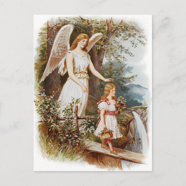 Carte postale vintage Guardian Angel (Devant)