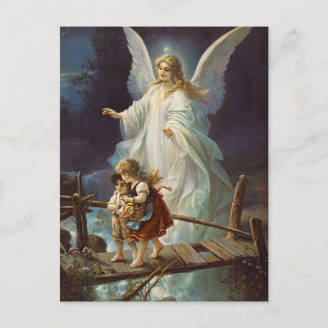 Carte postale vintage Guardian Angel (Devant)