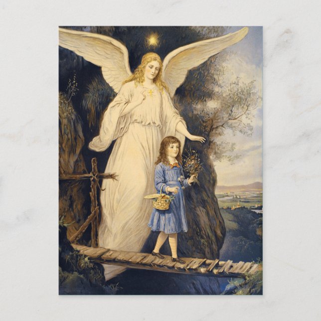 Carte postale vintage Guardian Angel (Devant)