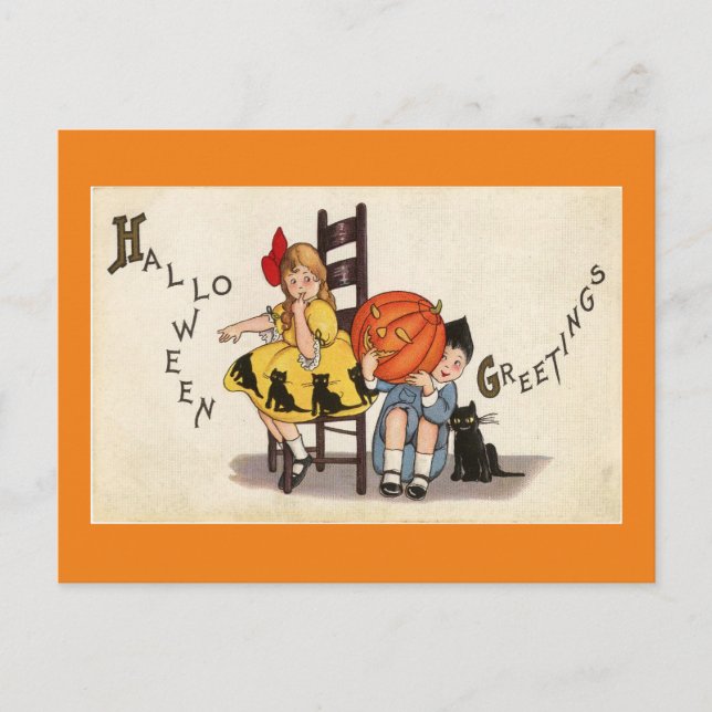 Carte postale vintage Halloween (Devant)