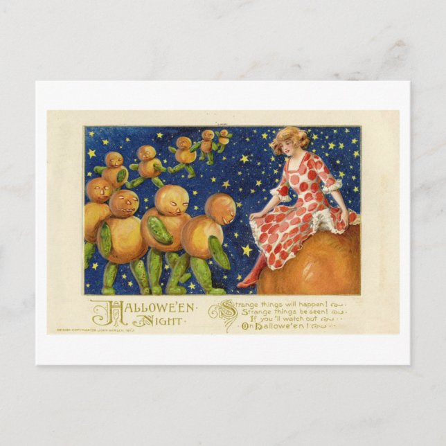 Carte postale vintage Halloween Poem (Devant)