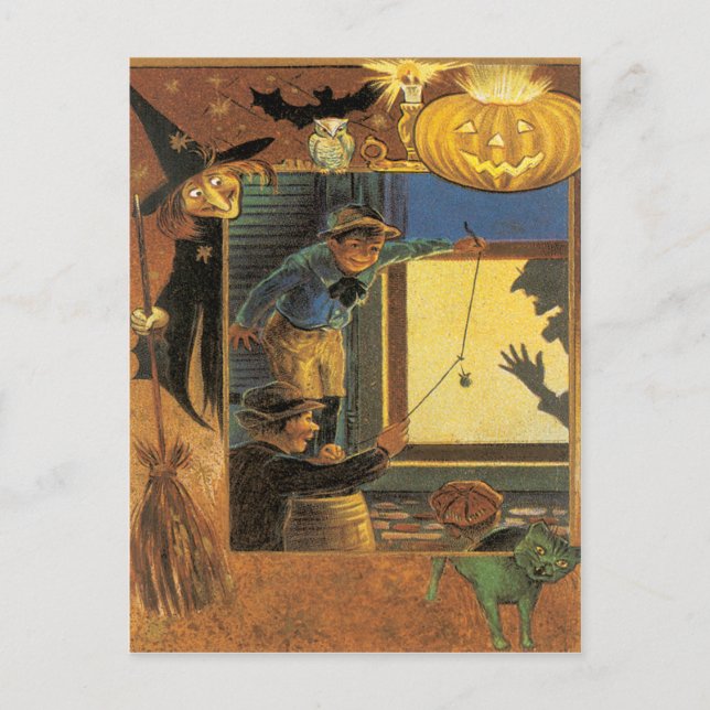 Carte postale Vintage Halloween Pranksters (Devant)