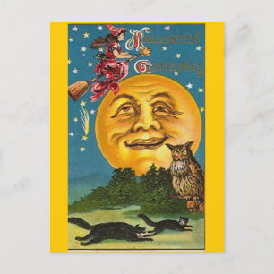 Carte Postale Vintage - Halloween - Salutations d'Halloween