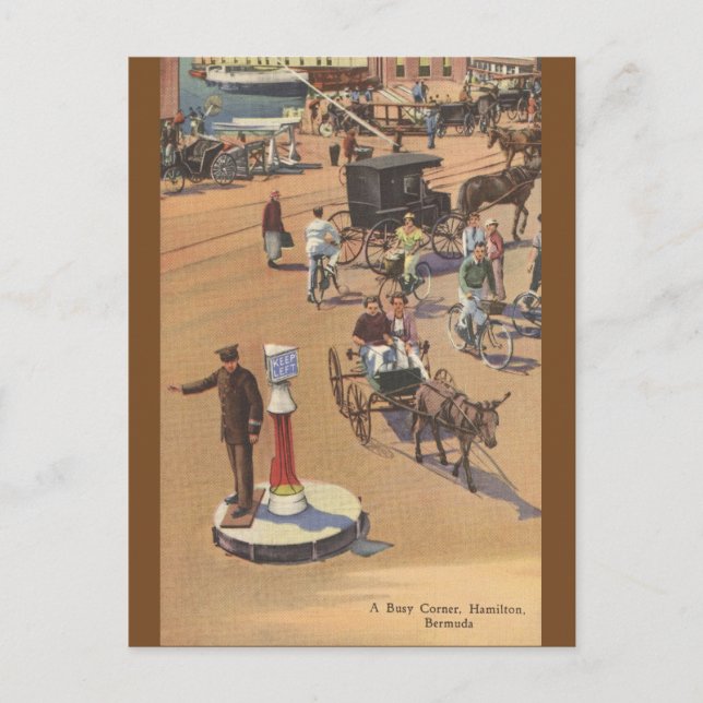 Carte postale vintage Hamilton Bermudes (Devant)