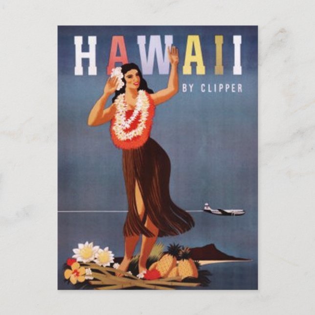 Carte Postale Vintage Hawaii, États-Unis - (Devant)