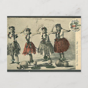 Carte postale vintage Hawaii Hula Dancers