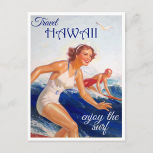 Carte postale vintage Hawaii Travel