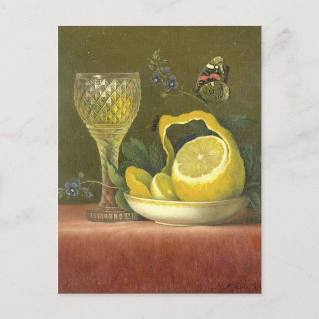 Carte Postale Vintage Hollandais Lemon Drink Still Life (Devant)
