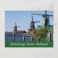 Vintage Hollandais Rouge Blanc Vert Vent Photo