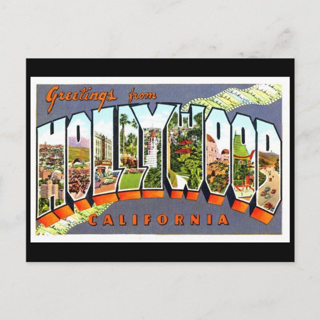Carte postale Vintage Hollywood (Devant)