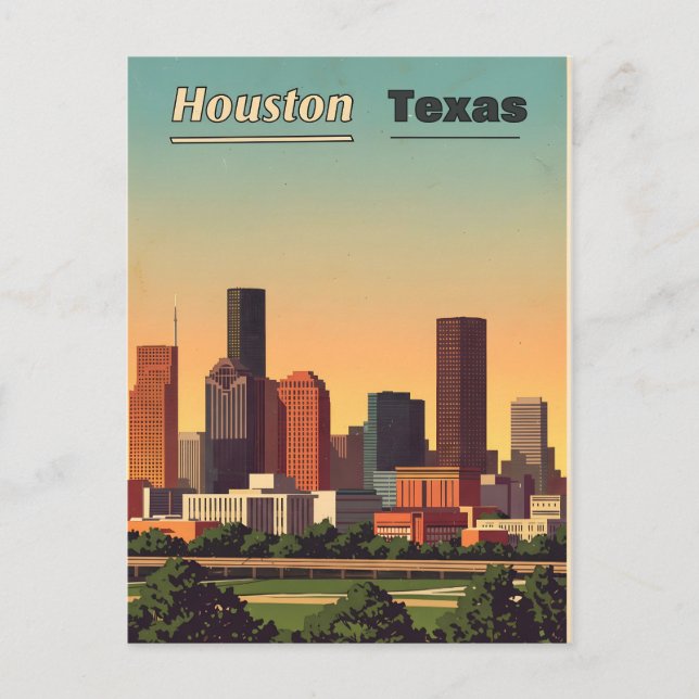 Carte postale vintage "Houston Texas" (Devant)