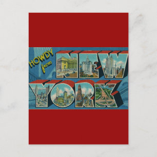 Carte Postale Vintage Howdy de New York